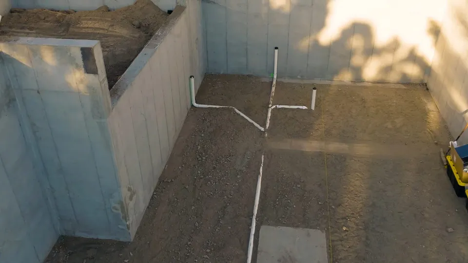 Basement rough-in, utility sink, or exposed piping for Basement bath rough-in in Parker