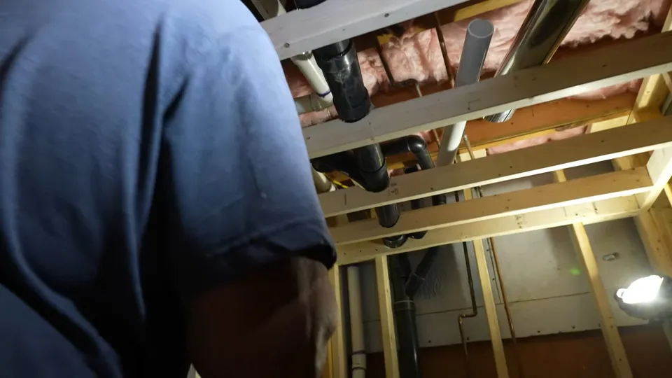 Basement rough-in, utility sink, or exposed piping for Family home with finished basement in Bradbury Ranch Parker