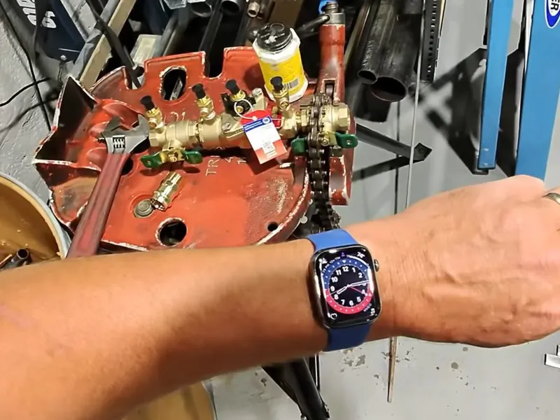 Gas valve, black iron pipe, or appliance fuel connection for Pressure-testing a gas line