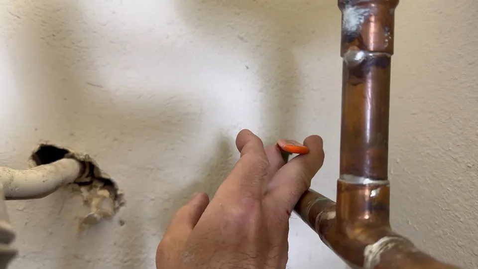 Leak detection tool, water meter, or exposed hidden pipe for Acoustic detection of a hidden leak in Parker