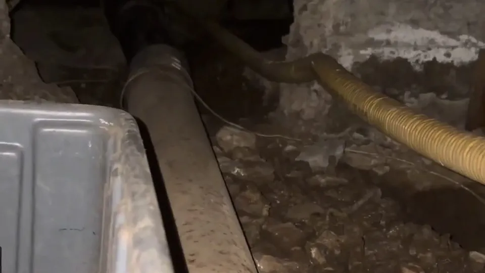 Sewer pipe, trench, cleanout, or cast iron repair area for Cherry Hills Village Colorado equestrian estate with large lot and matur...
