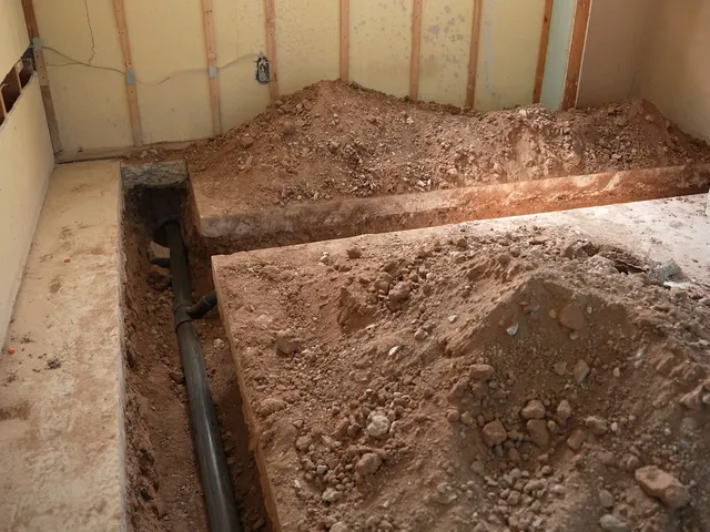 Sewer pipe, trench, cleanout, or cast iron repair area for Plumbing Costs in Parker, CO: What to Expect
