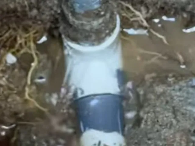 Sewer pipe, trench, cleanout, or cast iron repair area for Parker Road Corridor