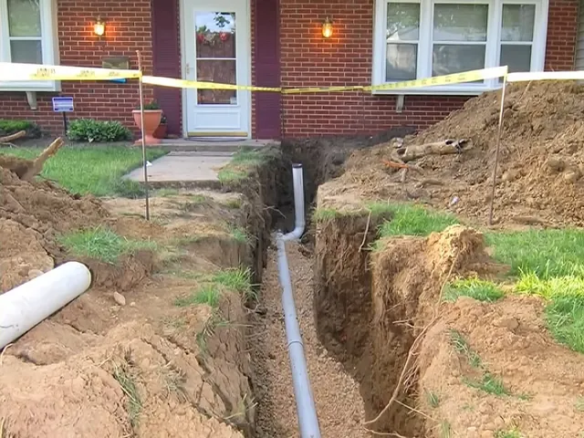 Sewer pipe, trench, cleanout, or cast iron repair area for Winterizing Plumbing in a Parker Vacant or Vacation Home