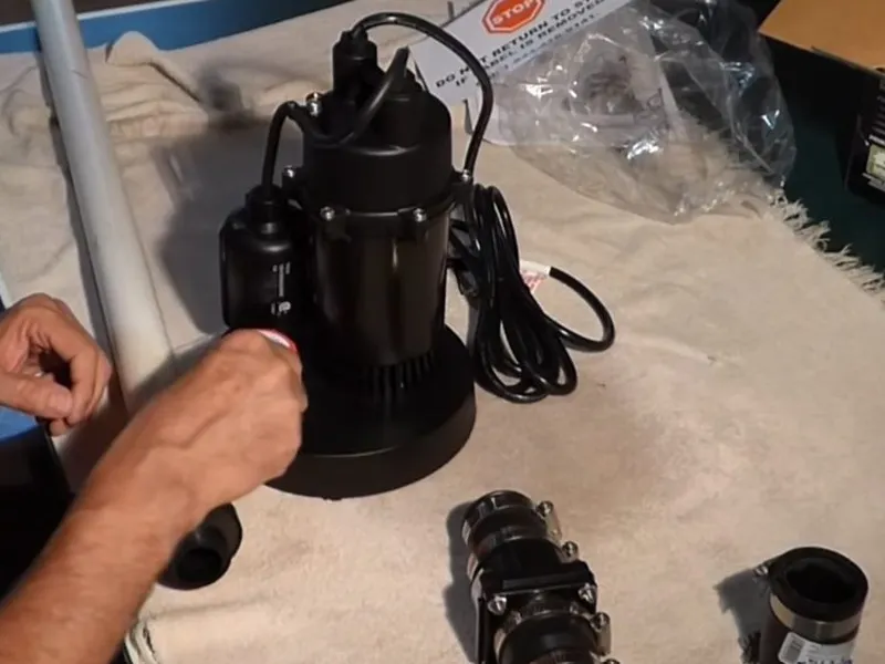 Sump pump pit, basin, and discharge piping for Battery backup sump system