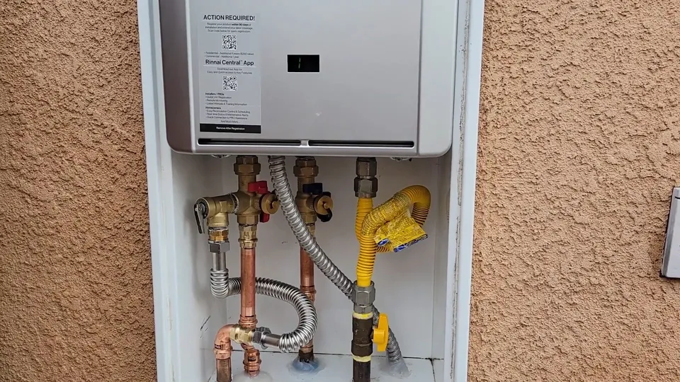 Tankless water heater valves and service hoses for Tankless vs tank comparison in Parker